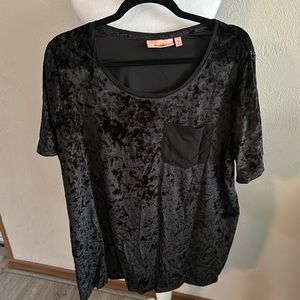 EVRI Faux Velvet Top